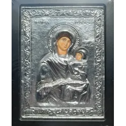 Kovová ikona sv. Anny s malou Pannou Marií