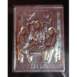 Kovová ikona Svaté Trojice