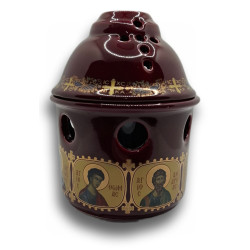 Porcelánová olejová lampa s ikonami Krista a apoštolů