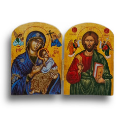 Byzantský diptych „Matka, která nese Slovo – Slovo, které nese svět“