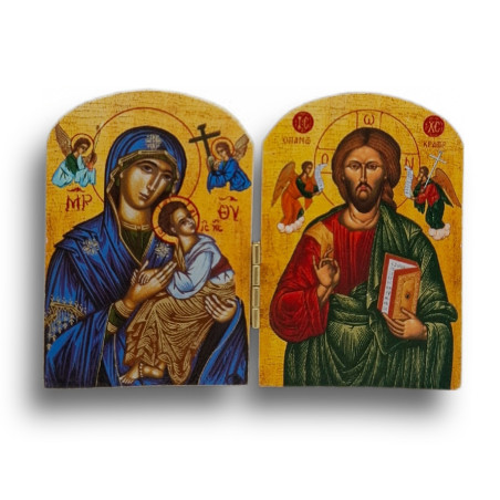 Byzantský diptych „Matka, která nese Slovo – Slovo, které nese svět“