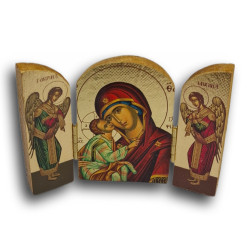 Vyřezávaný dřevěný triptych „Umilenie – něžná láska“