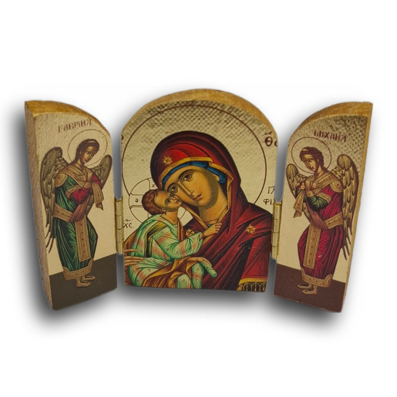 Vyřezávaný dřevěný triptych „Umilenie – něžná láska“