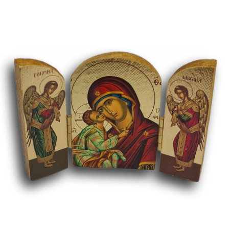 Vyřezávaný dřevěný triptych „Umilenie – něžná láska“