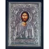 Kovová ikona žehnajícího Krista