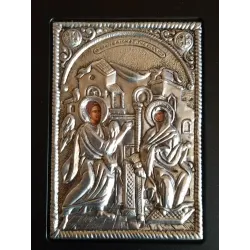 Kovová ikona Navštívení Panny Marie
