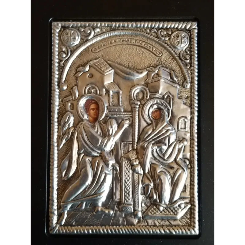 Kovová ikona Navštívení Panny Marie