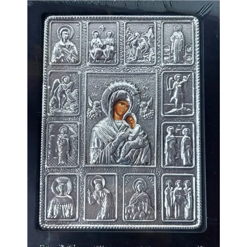 Kovová ikona Panny Marie - Ikonostas II.