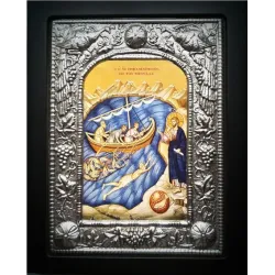 Kovová ikona volajícího Krista a sv. Petra