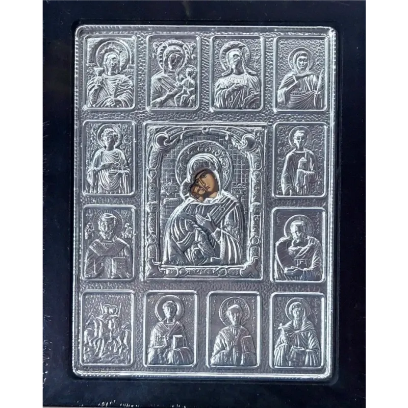 Kovová ikona Panny Marie - Ikonostas