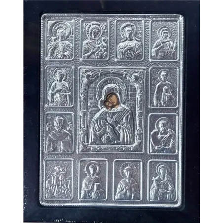 Kovová ikona Panny Marie - Ikonostas