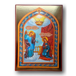 Ikona „Zvěstování Panně Marii“ (archanděl Gabriel a Panna Maria)