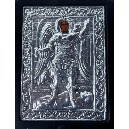 Kovová ikona Svatého archanděla Michaela Panormitis