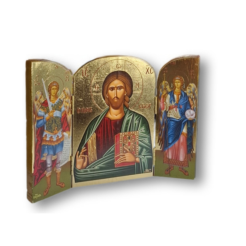 Triptych Krista Pantokratora s archanděly