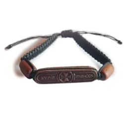 Náramek "Kyrie Eleison" z třešňového dřeva