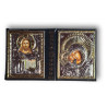 Diptych – Kristus Pantokrator a Bohorodice (18 × 11 cm)