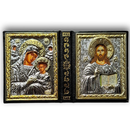 Diptych – Bohorodice s Kristem Emanuel a Kristus Pantokrator