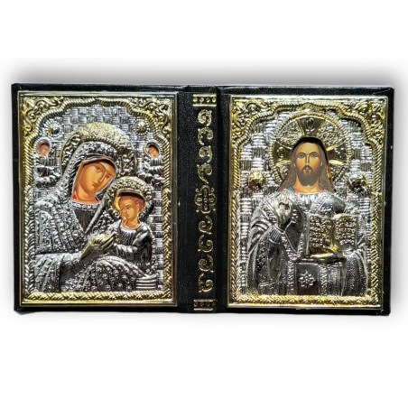 Diptych – Bohorodice s Kristem Emanuel a Kristus Pantokrator