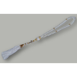 Luxusní perlový růženec s křížkem – 31 cm