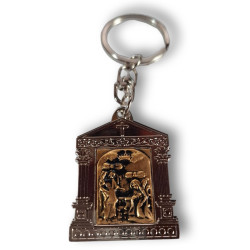 Klíčenka Zvěstování Panně Marii – stříbrný rám se zlatým reliéfem