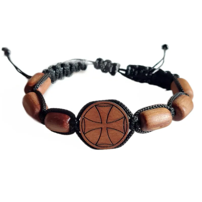 Řecký Náramek s Dřevěným Křížkem