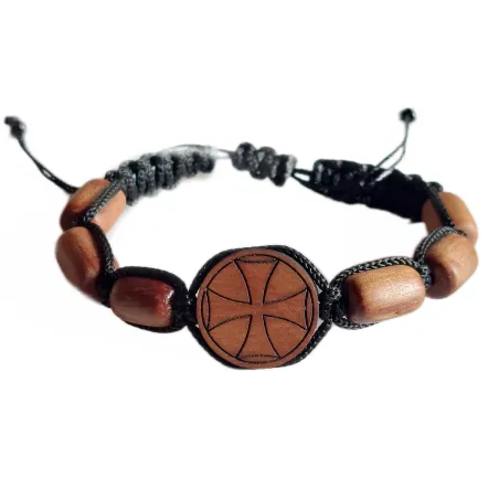 Řecký Náramek s Dřevěným Křížkem