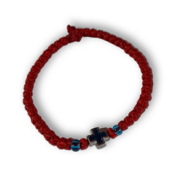 Řecký křesťanský modlitební náramek s kovovým křížem