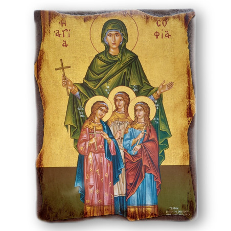 Ikona svaté Sofie a jejích dcer: Okno k věčným ctnostem - Sleva