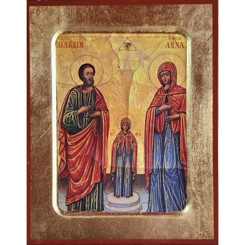 Athoská ikona Svatých a spravedlivých Božích rodičů Jáchyma a Anny s Přesvatou Bohorodicí