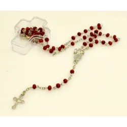 Ručně Vyrobený Růženec s Červenými Korálky z Řecka