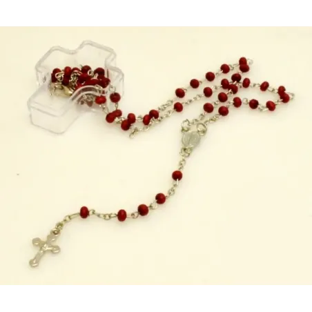 Ručně Vyrobený Růženec s Červenými Korálky z Řecka
