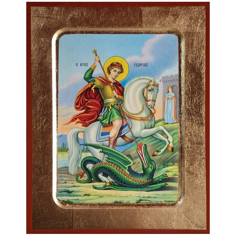 Ikonopisná reprodukce: Svatý Jiří Vítězný (Drakobijce)