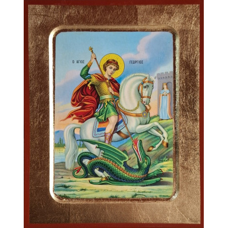 Ikonopisná reprodukce: Svatý Jiří Vítězný (Drakobijce)