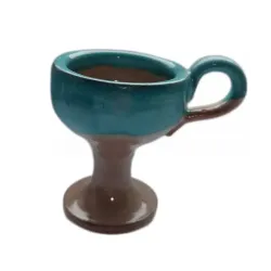 Keramická kadidelnice s ouškem (Modro-hnědá)