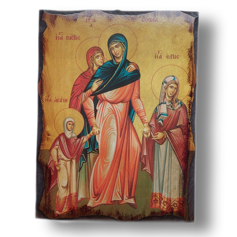 Řecká ikona Sv. Sofie se svými dětmi II