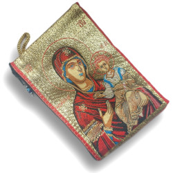 Peněženka s byzantskou ikonou Bohorodice a Krista