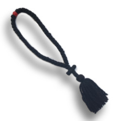 Čotky s 50 uzly a červeným korálkem, 22cm