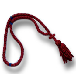 Čotky s 33 uzly a černým korálkem, 17 cm