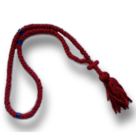 Čotky s 33 uzly a černým korálkem, 17 cm