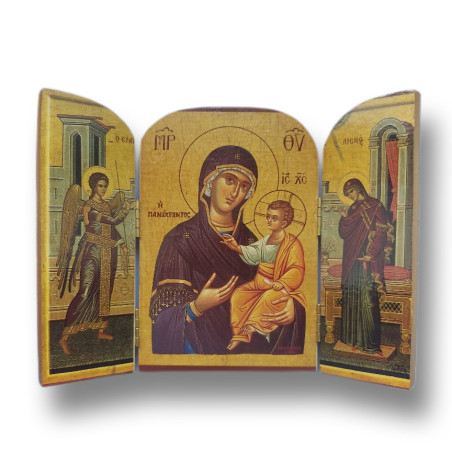 Triptych - Panna Maria s Kristem, Anděl Gabriel a Panna Maria