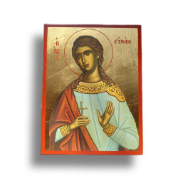 Svatá Eunika: Ikona na Pozlacené Dřevěné Desce