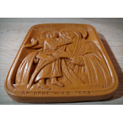 Vosková ikona Panny Marie s Kristem