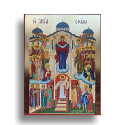 Ikona Přesvaté Bohorodice Svaté Ochrany (Agia Skepi)