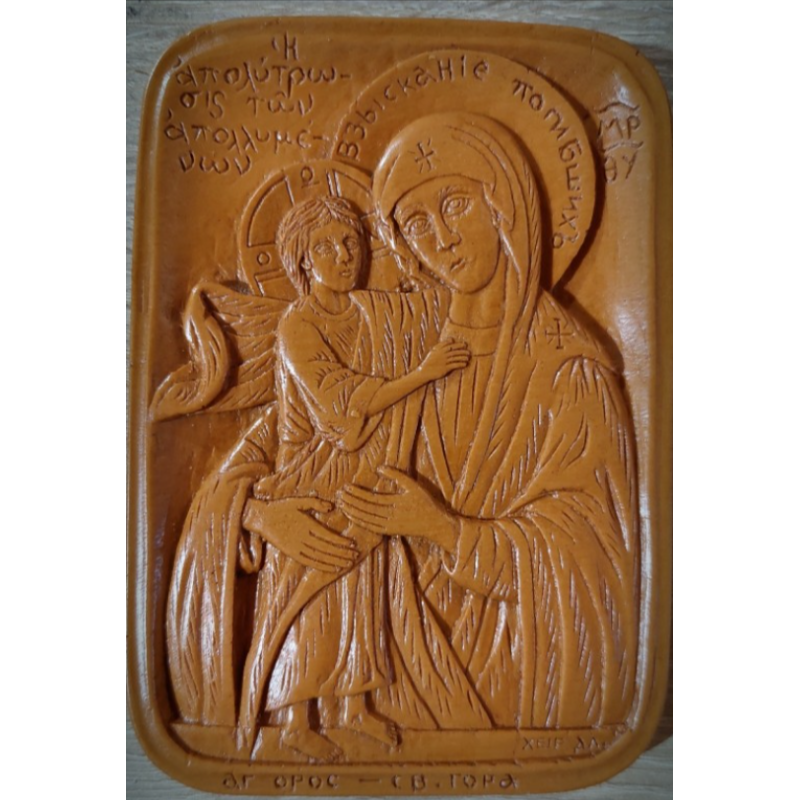 Vosková ikona Panny Marie s Kristem