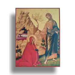 Ikona Maria Magdaléna se vzkříšeným Kristem (krétská ikona)
